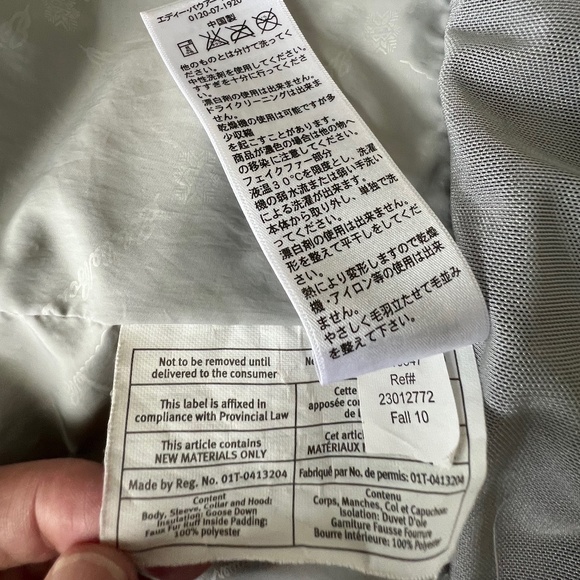 Eddie Bauer Women's 650 Fill Goose Down Puffer Jacket Full Zip Size Large - Picture 15 of 16